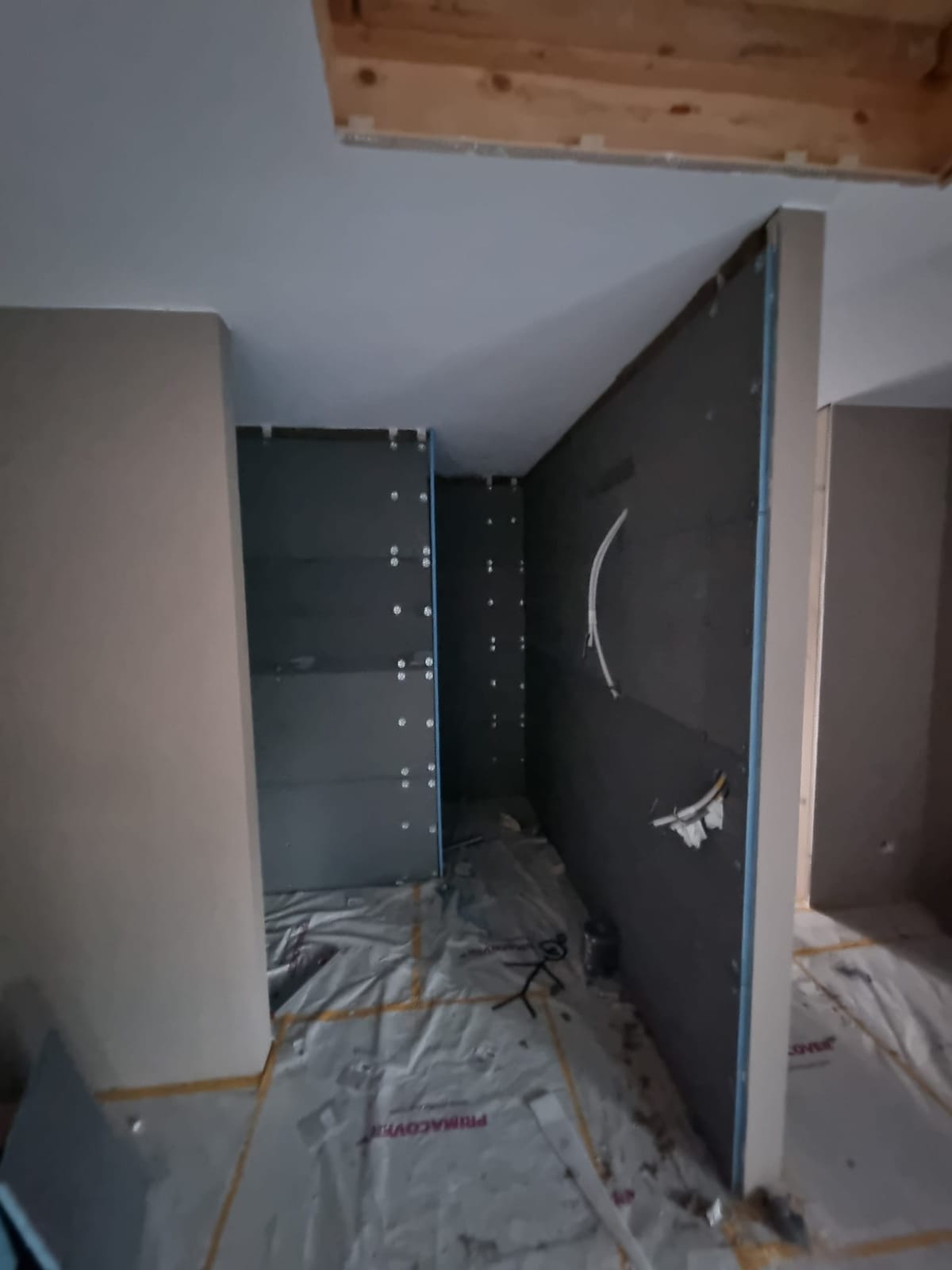 Badkamer tijdens de bouwkundige uitvoering